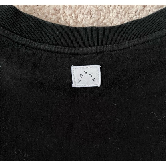 Varley Hardy Black Gold Buttons Crew Neck Sweatshirt With Logo on Back  Size S - Picture 2 of 9